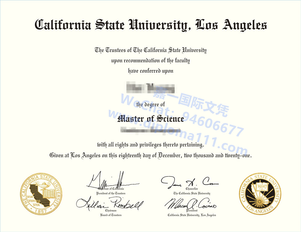 搜索加州州立大学洛杉矶分校毕业证与补办CSULA文凭正确步骤/