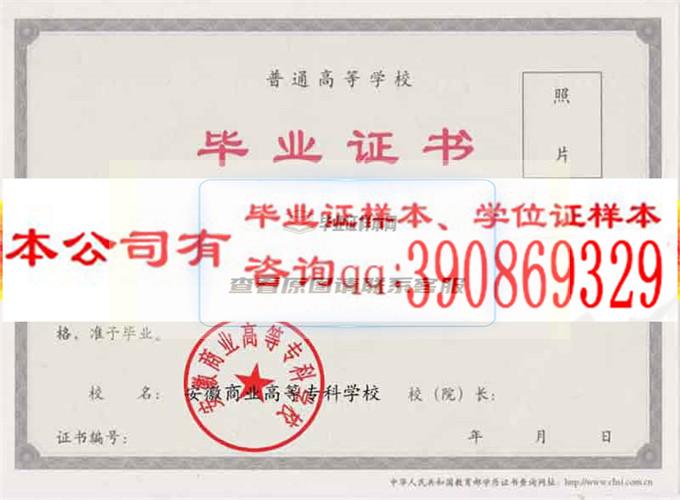 銅陵財經?？茖W校學位證樣本