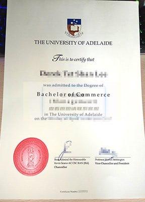 澳州阿德莱德大学毕业证样本、多大、尺寸、模板、图片