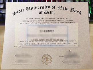 美國約州立大學德里畢業證樣本