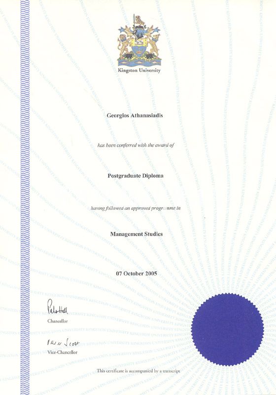 英国金斯顿大学毕业证样本