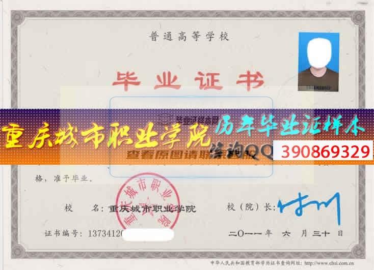 重庆水利电力职业技术学院学位证样本
