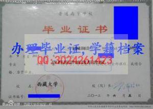 西藏大学本科毕业证样本