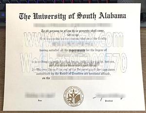 美国南阿拉巴马大学毕业证样本(图文)
