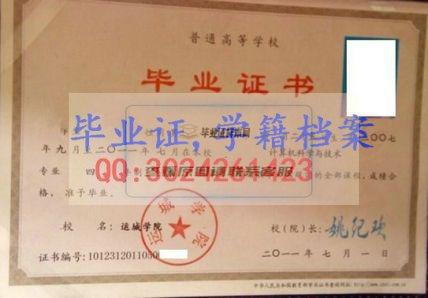 運城學院畢業證樣本圖、大專、本科都有