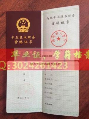 湖南省老版高级资格证书职称证书样本