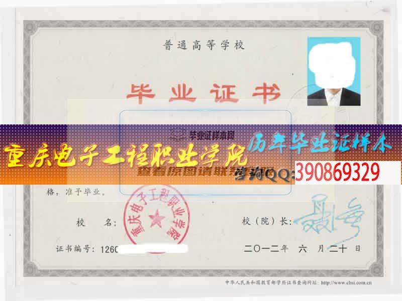 重庆海联职业技术学院学位证样本