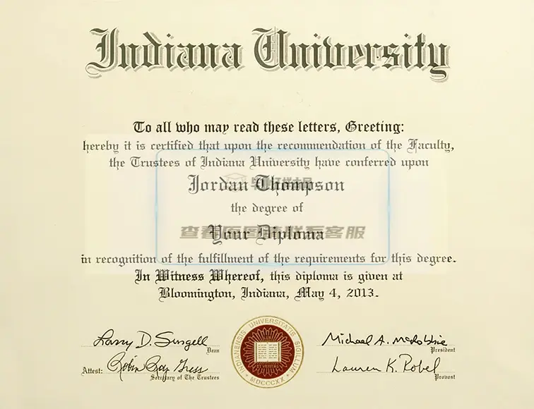 美国印第安纳大学伯明顿分校毕业证样本|成绩单图片
