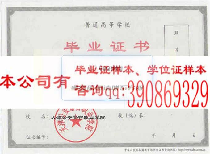 天津电子信息职业技术学院学位证样本