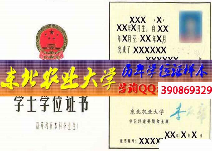 东北农业大学学位证样本