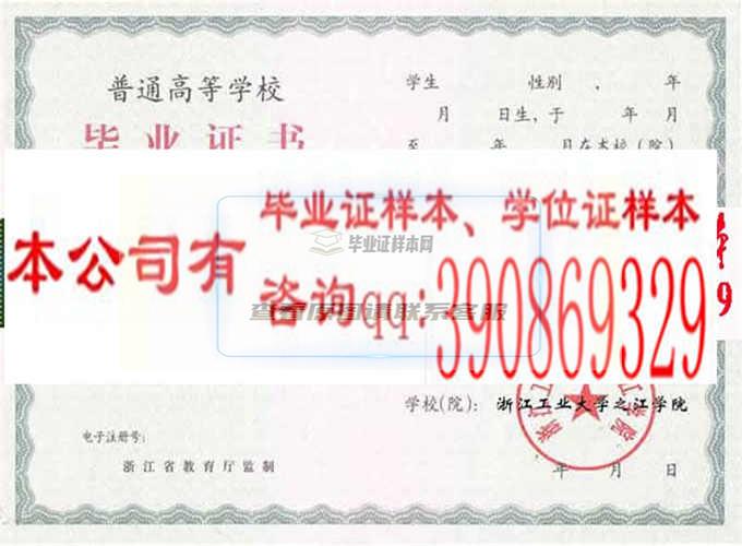 杭州电子科技大学信息工程学院学位证样本