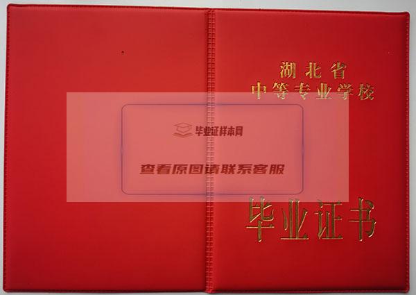 湖北省2002年中专毕业证外壳