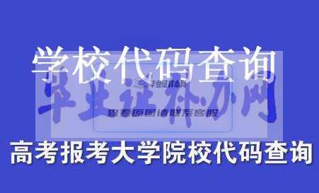 学校代码查询-全国大学高等院校学校代码查询