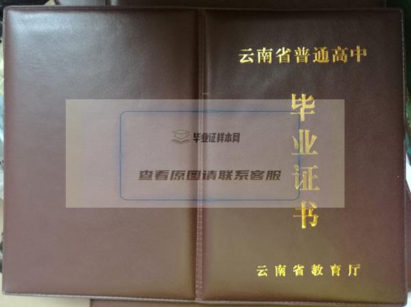 2013年云南省高中毕业证外壳