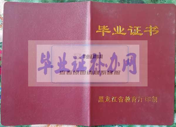 1996年黑龙江省中专毕业证样本图片模板