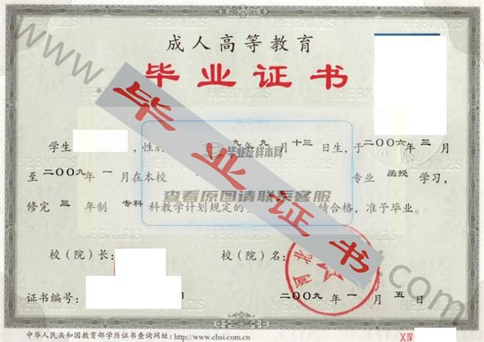 河北工业大学2009年毕业证样本（经济管理）第2张