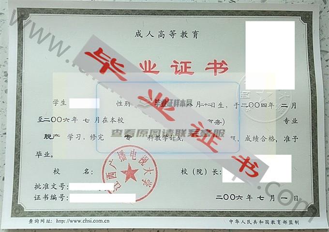 江西广播电视大学2006年毕业证样本（秘书（商务））第2张