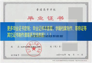 辽宁艺术职业学院毕业证样本辽宁省毕业证样本