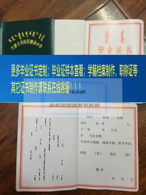 内蒙古财税职业学院学籍档案毕业证样本展示内蒙古毕业证样本