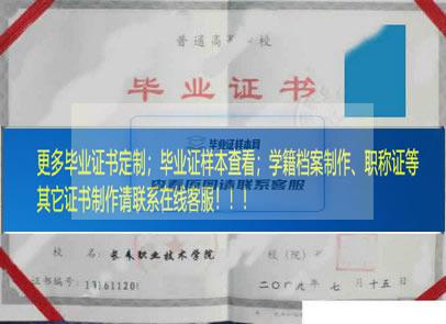 长春职业技术学院毕业证样本吉林省毕业证样本