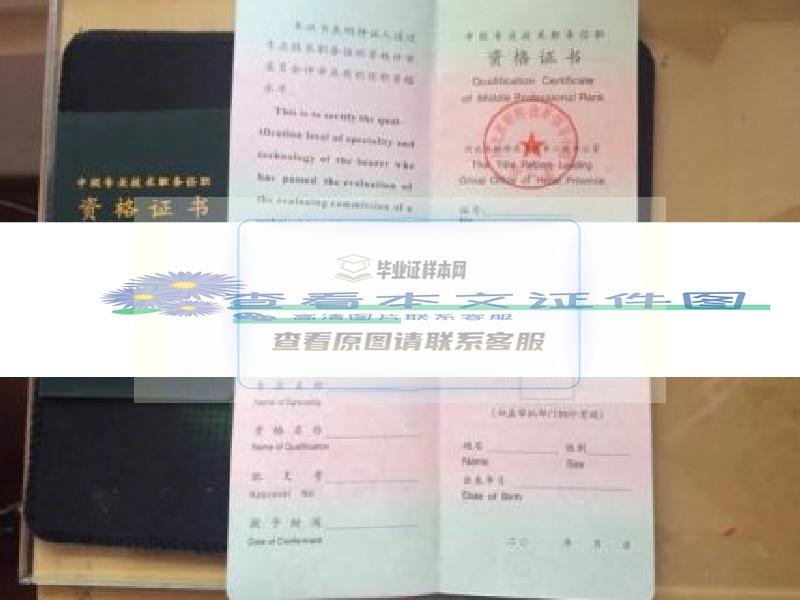 河北省老版中级资格证书职称证书
