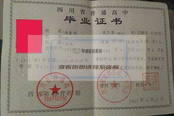 内江市高中毕业证样本图片_钢印模板