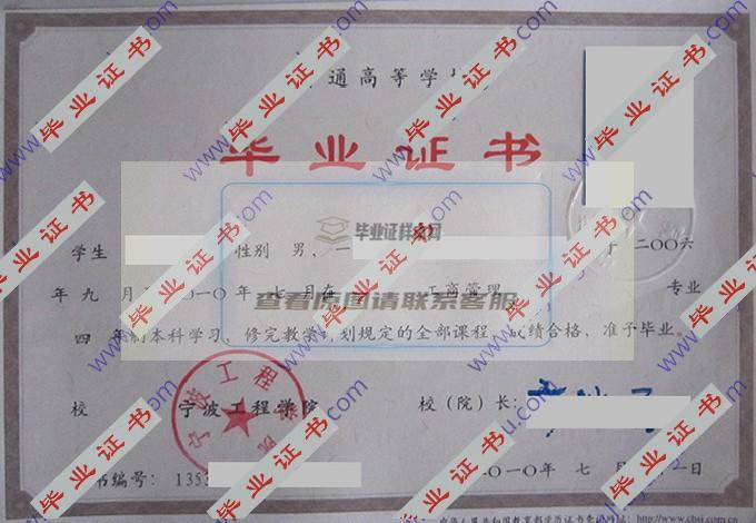 宁波工程学院的毕业证样本图片在哪里可以找到？