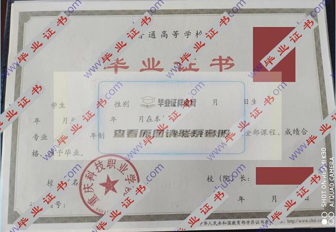 重庆科技职业学院毕业证样本图片在哪里可以找到？