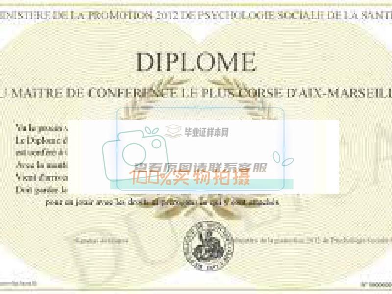 申请法国艾克斯马赛大学毕业证样本的步骤插图