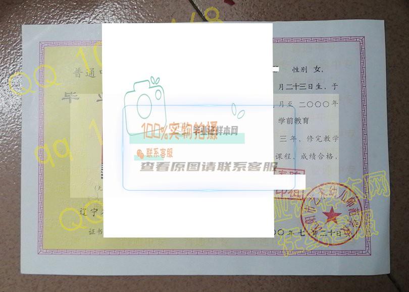 沈阳市艺术幼儿师范学校毕业证样本(模板)