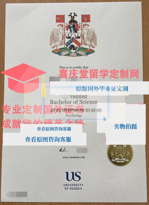 萨塞克斯大学毕业证样本 University of Sussex diploma