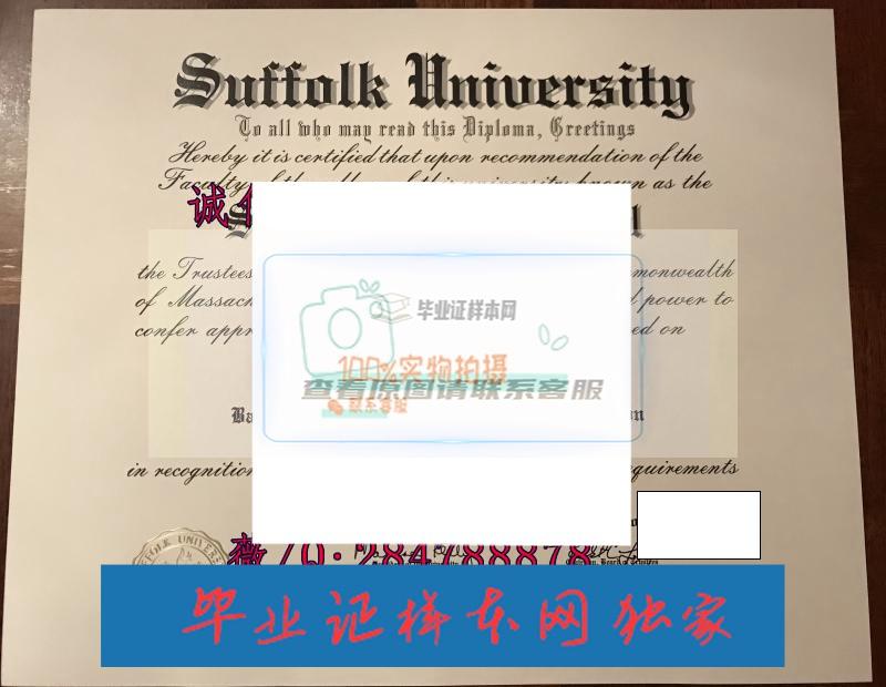 美国萨福克大学毕业证模板=成绩单图片样本插图