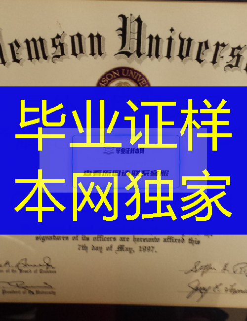 美国克莱姆森大学毕业证样本=图片定制模板