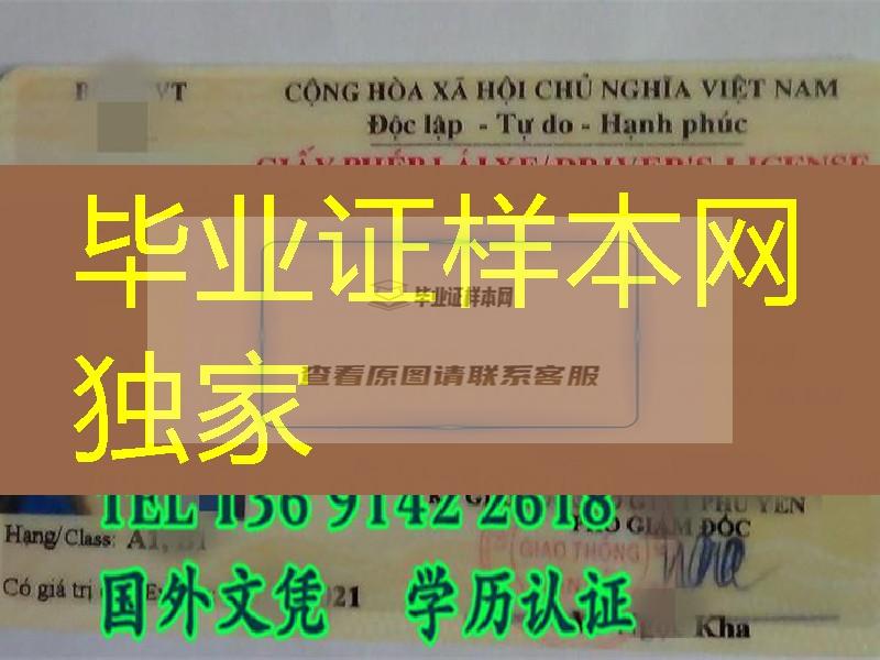 搜寻越南驾驶证Vietnamese driver's license国外驾照制作