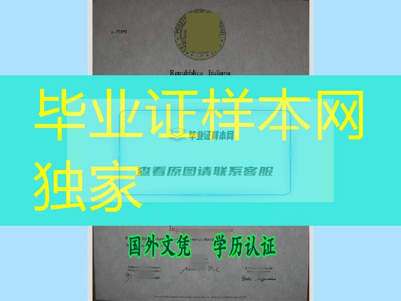 意大利都灵理工大学文凭样式，意大利大学diploma