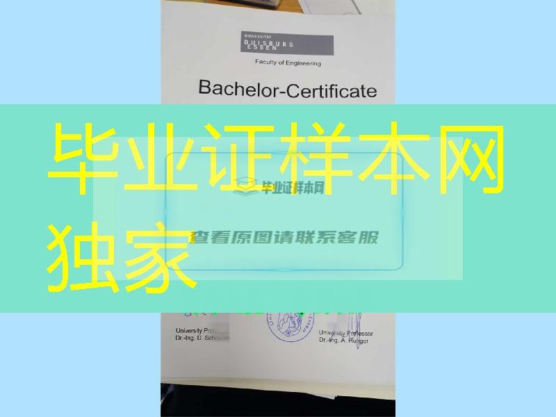 德国杜伊斯堡埃森综合大学毕业证学位证书分享