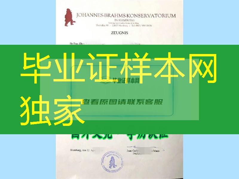 怎么获得德国汉堡勃拉姆斯音乐学院文凭学位证书？德国大学毕业证案例图片