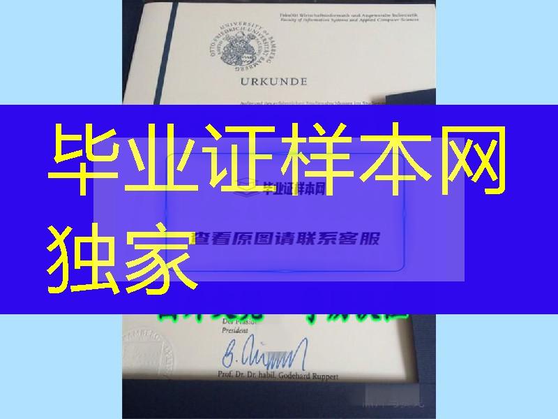 德国班贝格大学University of Bamberg毕业证和学位证书是分开两份的