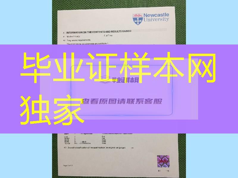 印刷补办纽卡斯尔大学newcastle university成绩单整套资料，newcastle university transcript