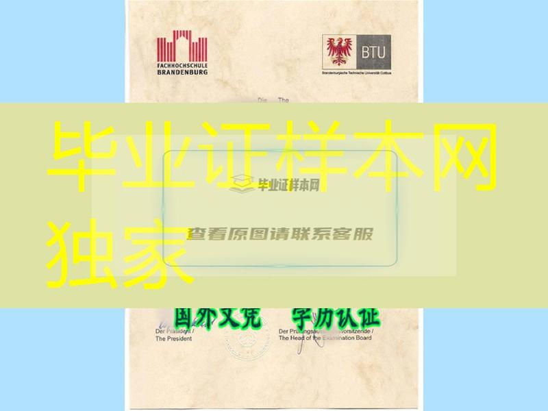 德国布兰登堡应用技术大学毕业证电子件，德国大学文凭图片