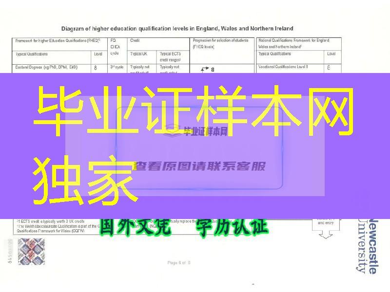 英国纽卡斯尔大学Newcastle University成绩单高清扫描件一套，Newcastle University transcript