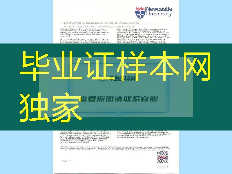 英国纽卡斯尔大学Newcastle University成绩单高清扫描件一套，Newcastle University transcript