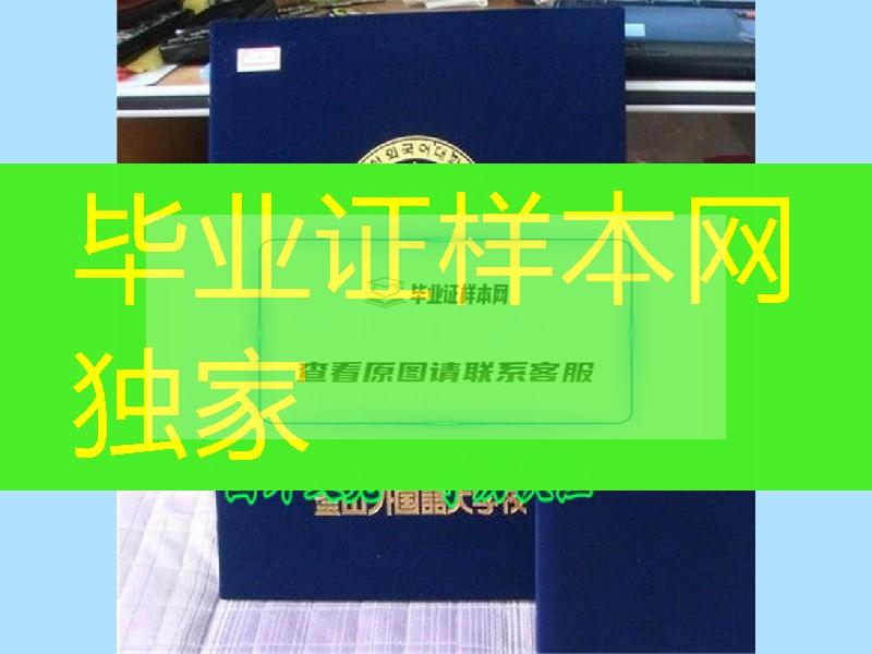 韩国釜山外国语大学毕业证及外壳样式