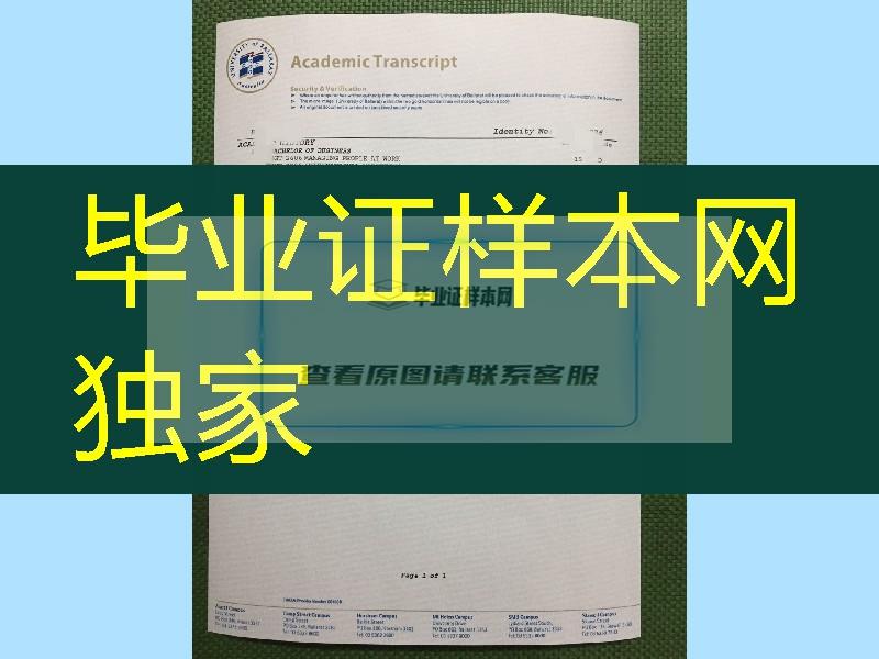 澳大利亚巴拉瑞特大学成绩单，University of Ballarat transcript