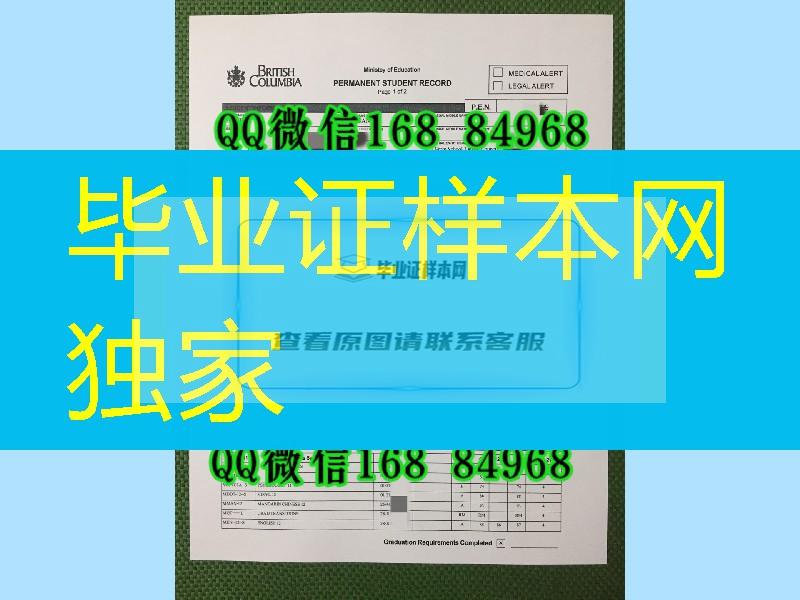 加拿大UBC不列颠哥伦比亚大学成绩单印刷，University of British Columbia transcript