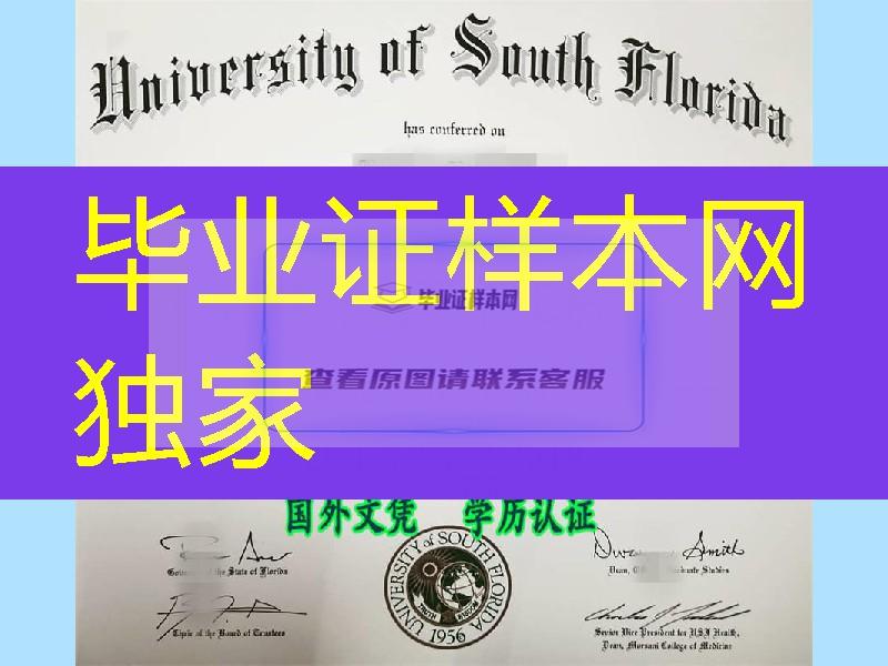 university of south florida master degree certificate，美国南佛罗里达大学毕业证样式，university