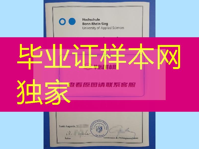 德国波恩莱茵锡格应用技术大学毕业证，Hochschule Bonn-Rhein-Sieg diploma