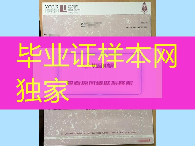 加拿大约克大学University of York成绩单实拍，加拿大University of York transcript