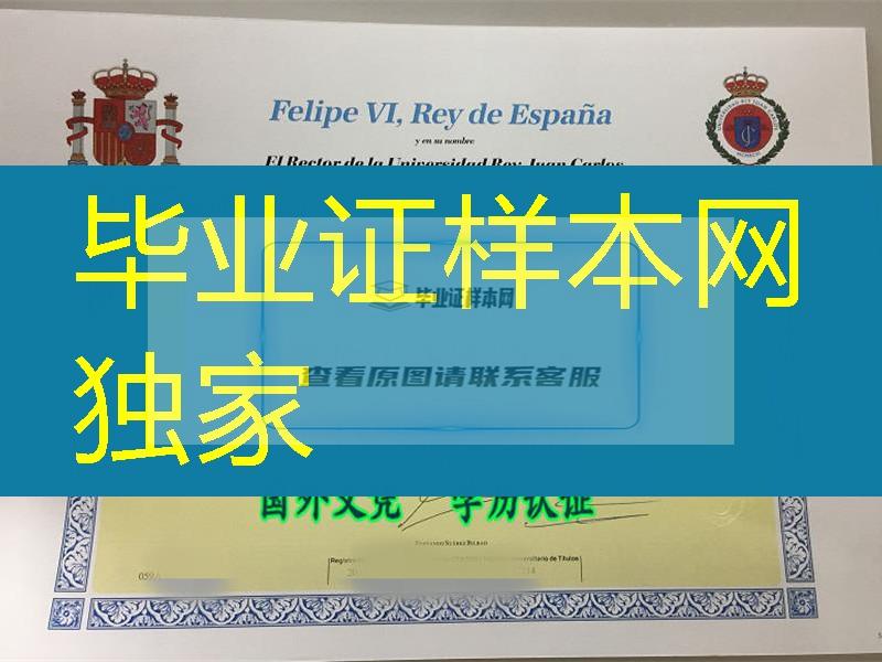 西班牙胡安卡洛斯国王大学毕业证，UNIVERSIDAD REY JUAN CARLOS diploma degree