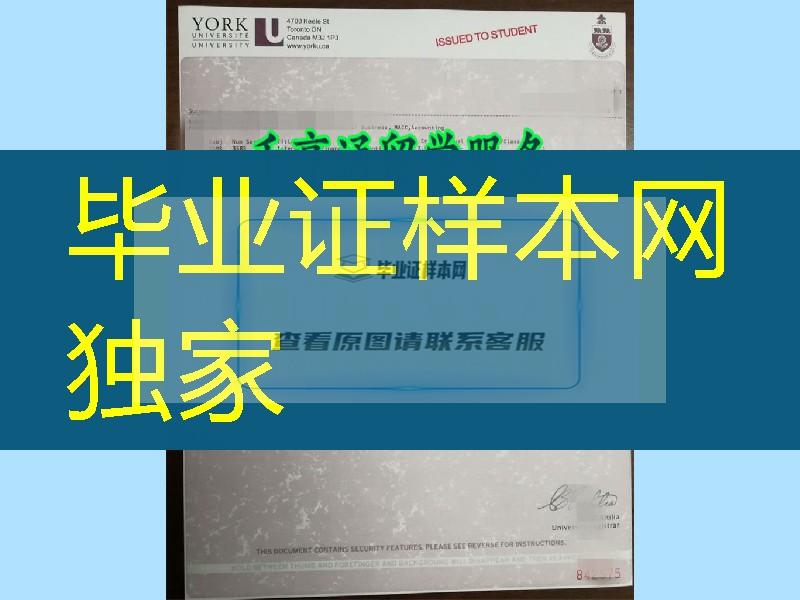 新版加拿大约克大学硕士成绩单，York University master transcript